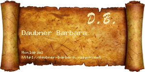 Daubner Barbara névjegykártya