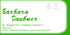 barbara daubner business card
